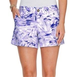 Lilly Pulitzer Callahan Shorts Rock the Dock Lilac Purple Boat‎ Preppy H18